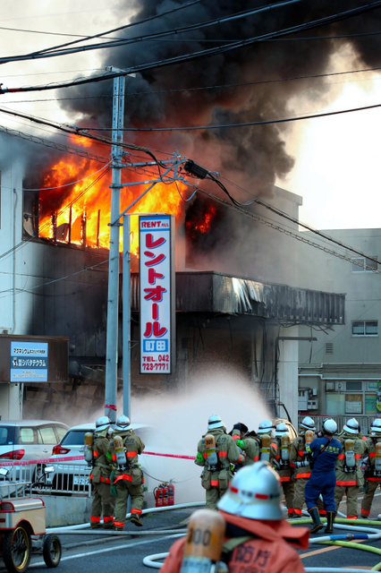 日本東京金屬加工廠火災現場